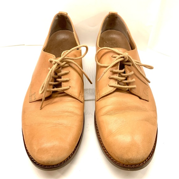 Vionic Weslyn Tan Leather Oxfords Lace-Up Dress Shoes Brown 1” Heel Size 9 - Picture 6 of 15